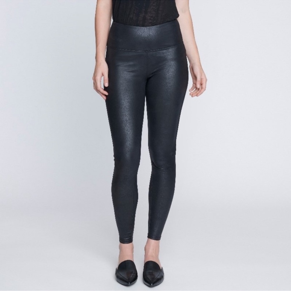 Seven 7 Black Faux Leather Leggings small